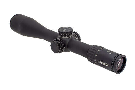 Steiner Optics T5Xi rifle scope is a 5-25x riflescope with MOA SCR reticle and capped turrets
